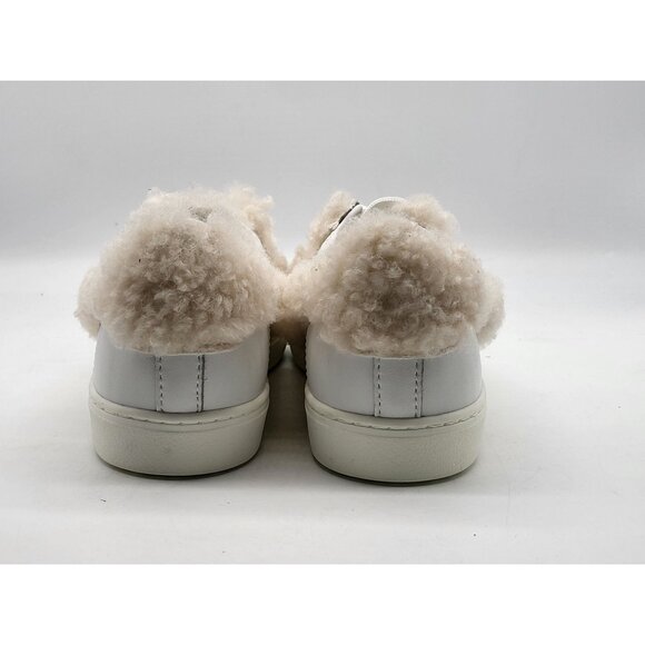 Stuart Weitzman Daryl Cozy Shearling Sneakers Women's 5.5B‎ White Leather NWOB - Picture 6 of 9